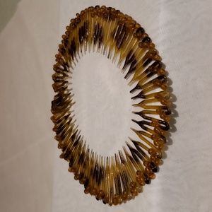 Brown full round comb headband